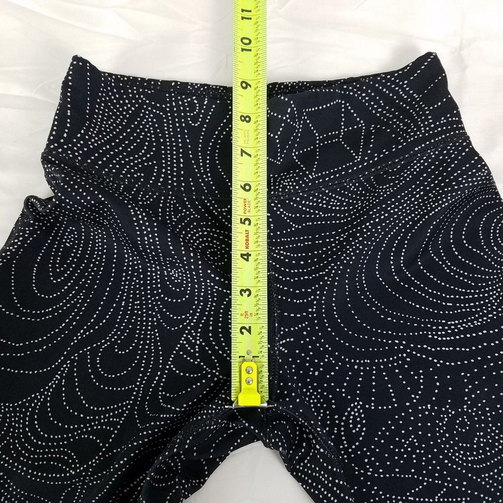 Mossimo Leggings Womens XS Black Low Rise Geometric Print Pants W22 x L28 - Picture 5 of 9